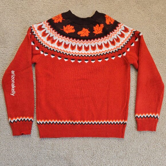 NWOT Fall Autumn Fair Isle Sweater - Picture 5 of 6